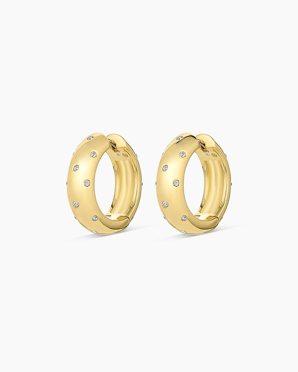 Noel Shimmer Hoops || option::18K Gold Plated