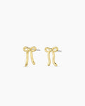 Bow Charm Earrings || option::18K Gold Plated