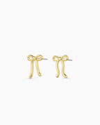 Bow Charm Earrings || option::18K Gold Plated