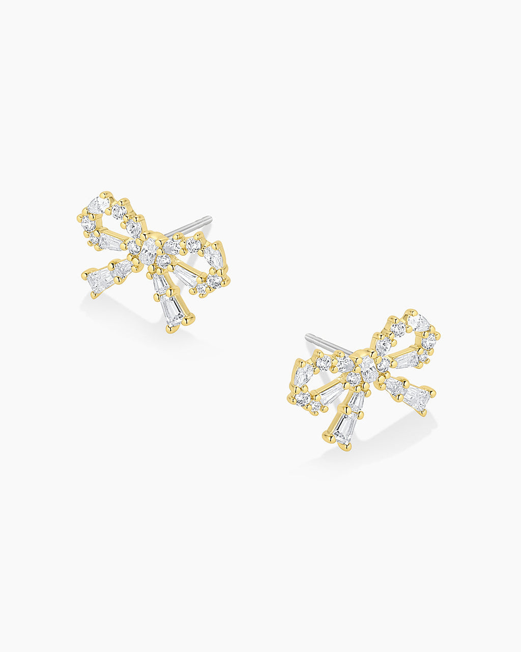 Fancy Bow Earrings || option::18K Gold Plated