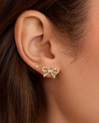 Fancy Bow Earrings || option::18K Gold Plated
