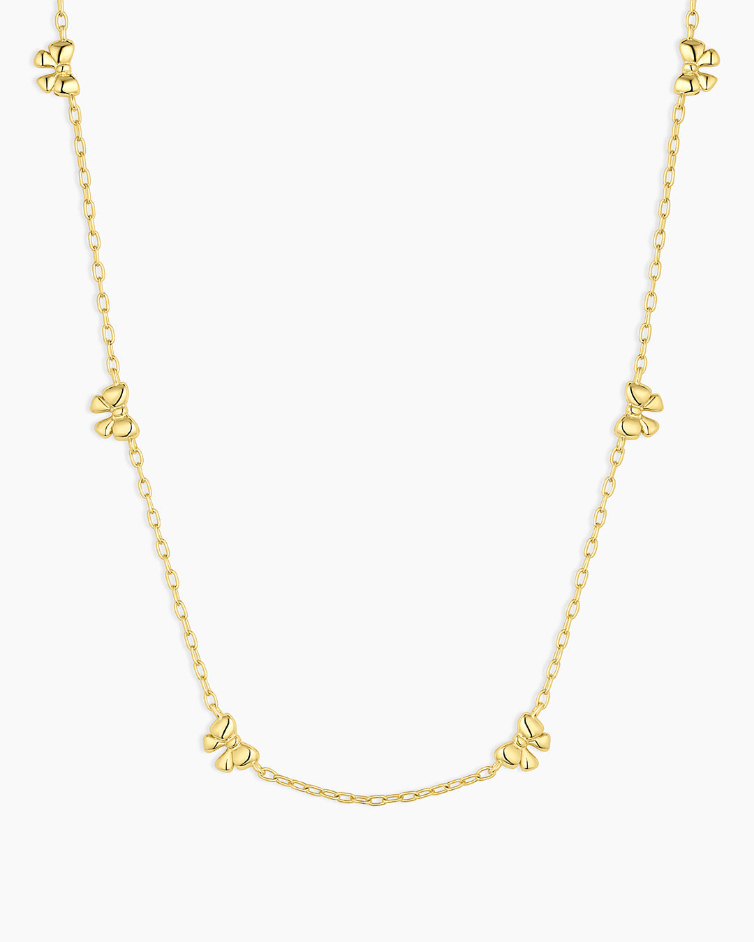 Mini Bow Necklace || option::18K Gold Plated