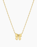 Bow Necklace || option::18K Gold Plated