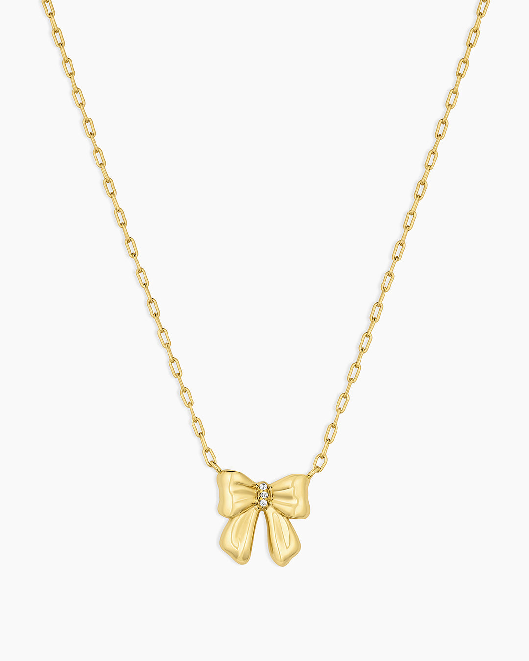 Bow Necklace || option::18K Gold Plated