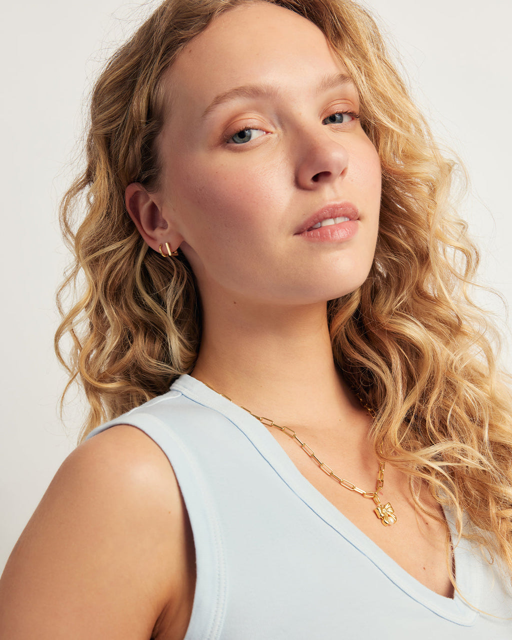 Bow Pearl Parker Charm || option::18K Gold Plated