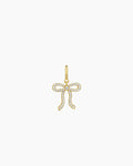 Bow Shimmer Parker Charm || option::18K Gold Plated