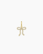 Bow Shimmer Parker Charm || option::18K Gold Plated