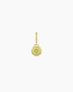 Birthstone Parker Charm || option::18K Gold Plated, Peridot - August