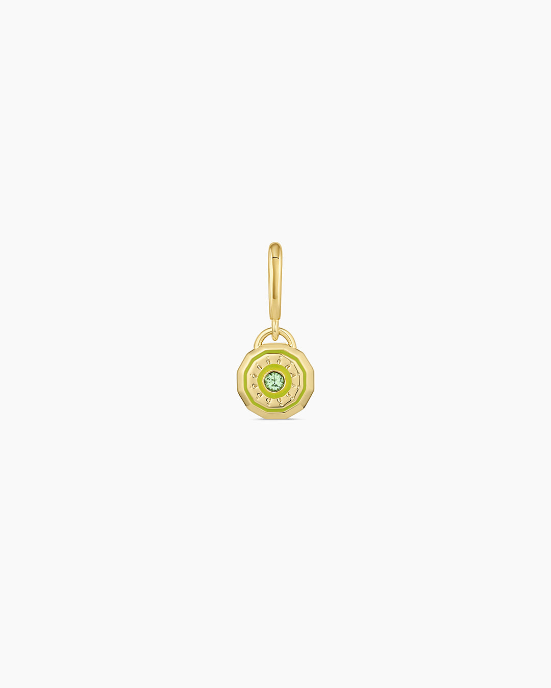 Birthstone Parker Charm || option::18K Gold Plated, Peridot - August