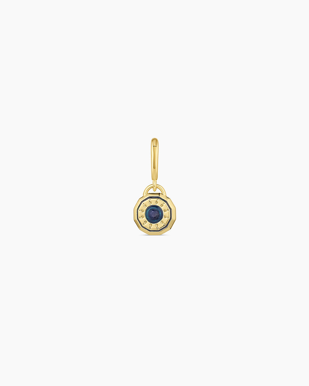 Birthstone Parker Charm || option::18K Gold Plated, Blue Sapphire - September