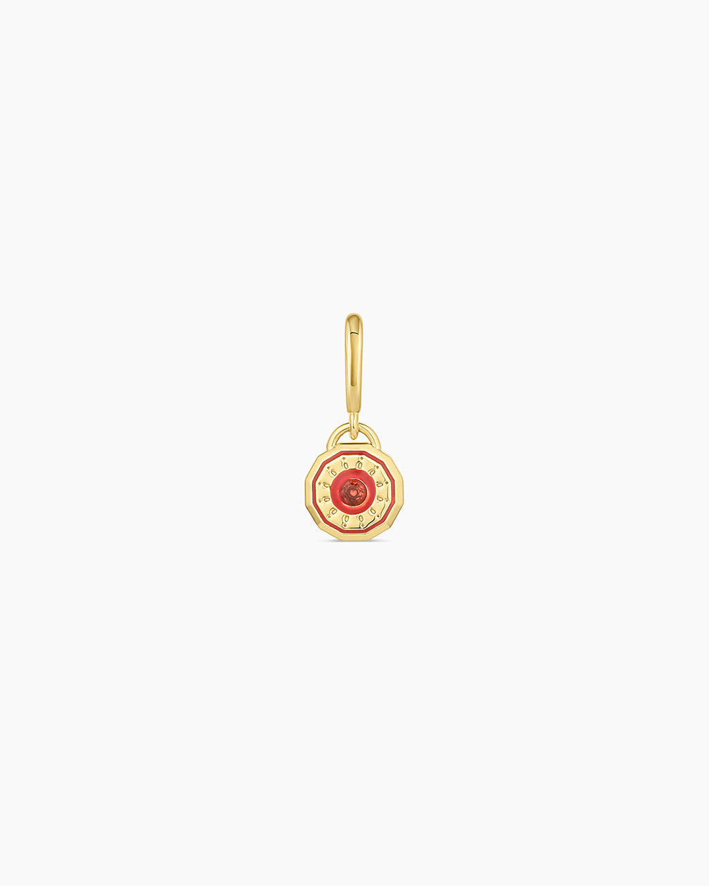 Birthstone Parker Charm || option::18K Gold Plated, Ruby - July