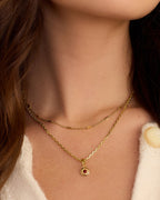 Birthstone Parker Charm || option::18K Gold Plated, Ruby - July