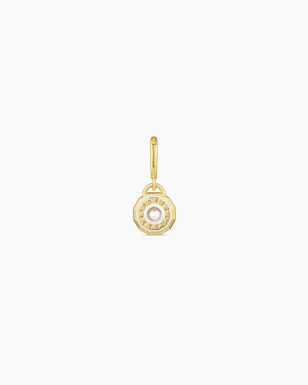 Birthstone Parker Charm || option::18K Gold Plated, Pearl - June