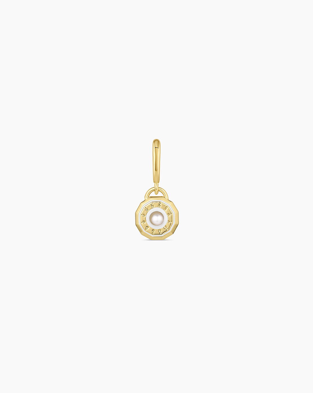 Birthstone Parker Charm || option::18K Gold Plated, Pearl - June