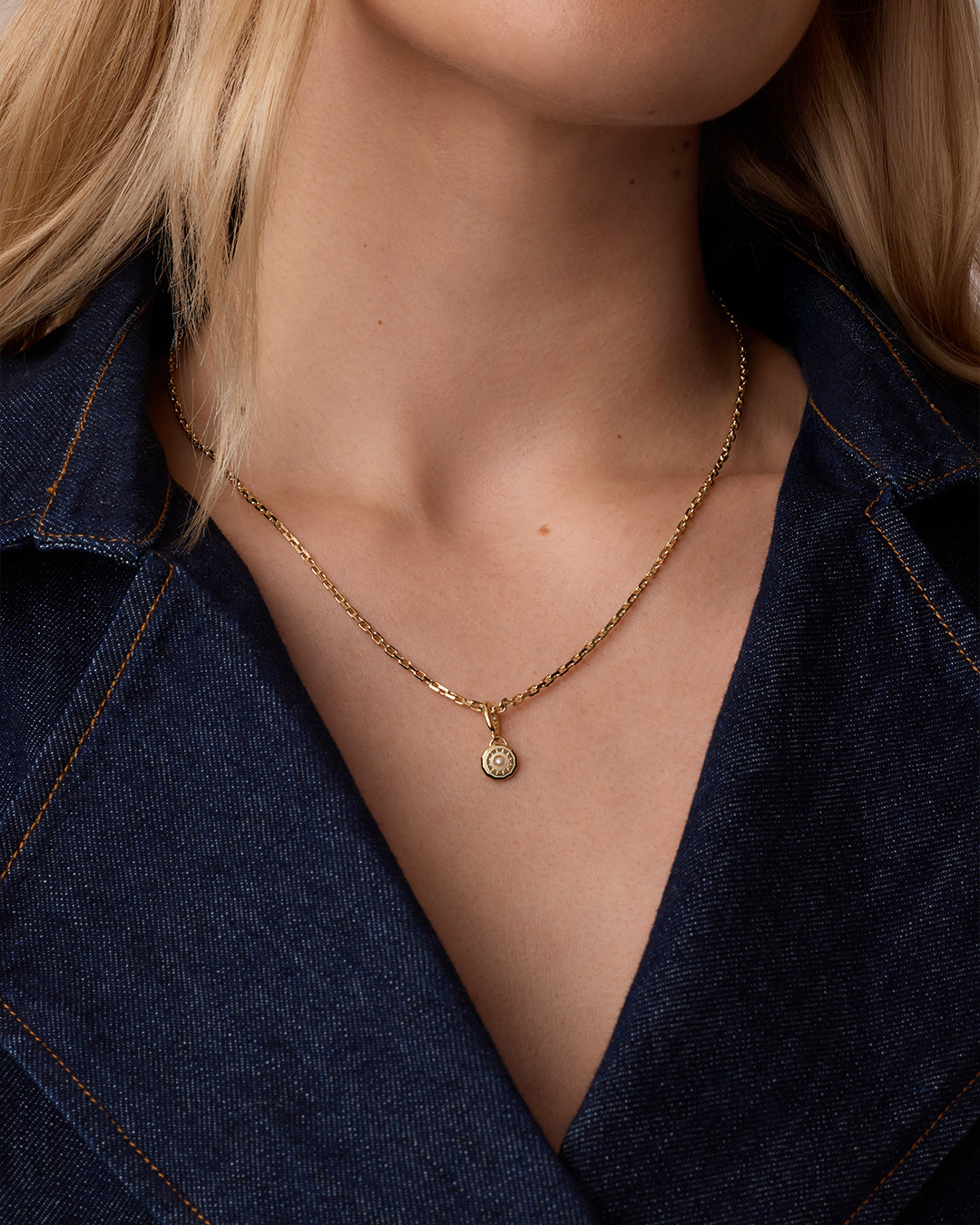 Birthstone Parker Charm || option::18K Gold Plated, Pearl - June