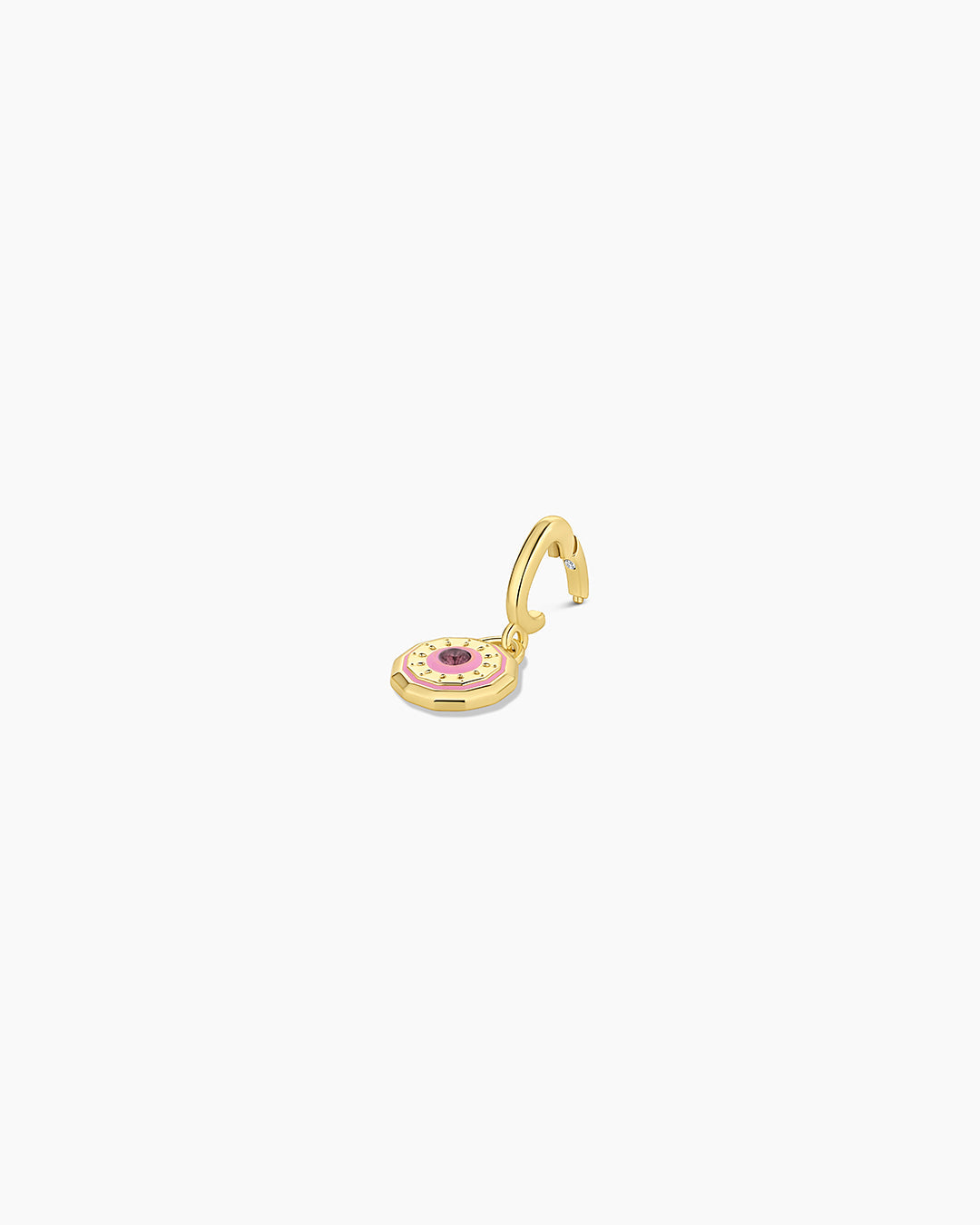 Birthstone Parker Charm || option::18K Gold Plated, Pink Tourmaline - October