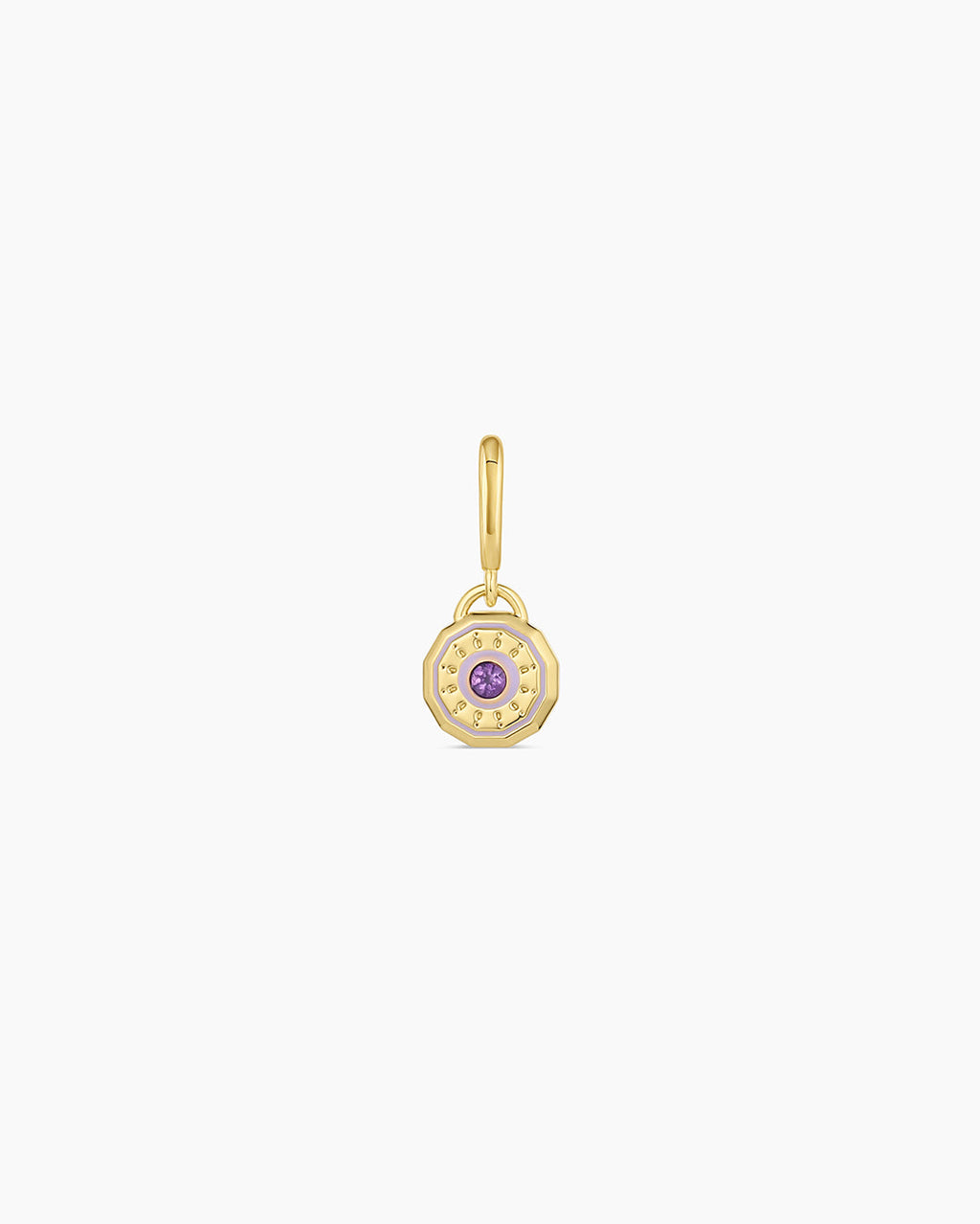 Birthstone Parker Charm || option::18K Gold Plated, Amethyst - February