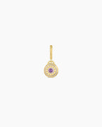 Birthstone Parker Charm || option::18K Gold Plated, Amethyst - February