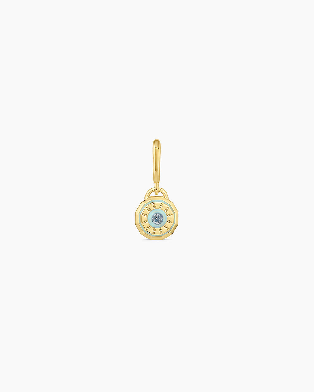 Birthstone Parker Charm || option::18K Gold Plated, Aquamarine - March