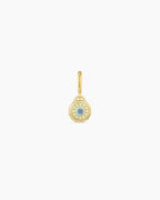 Birthstone Parker Charm || option::18K Gold Plated, Aquamarine - March