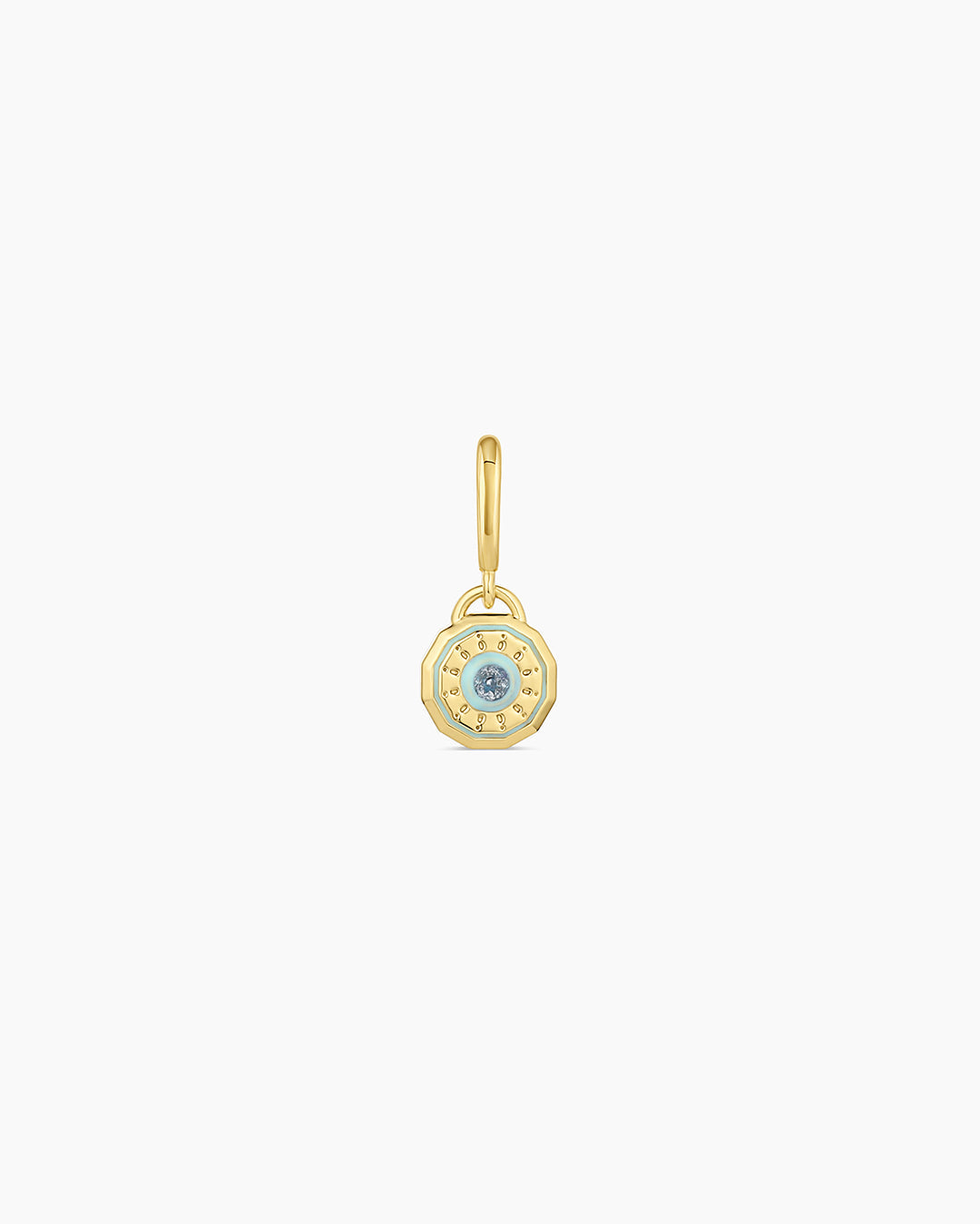 Birthstone Parker Charm || option::18K Gold Plated, Aquamarine - March