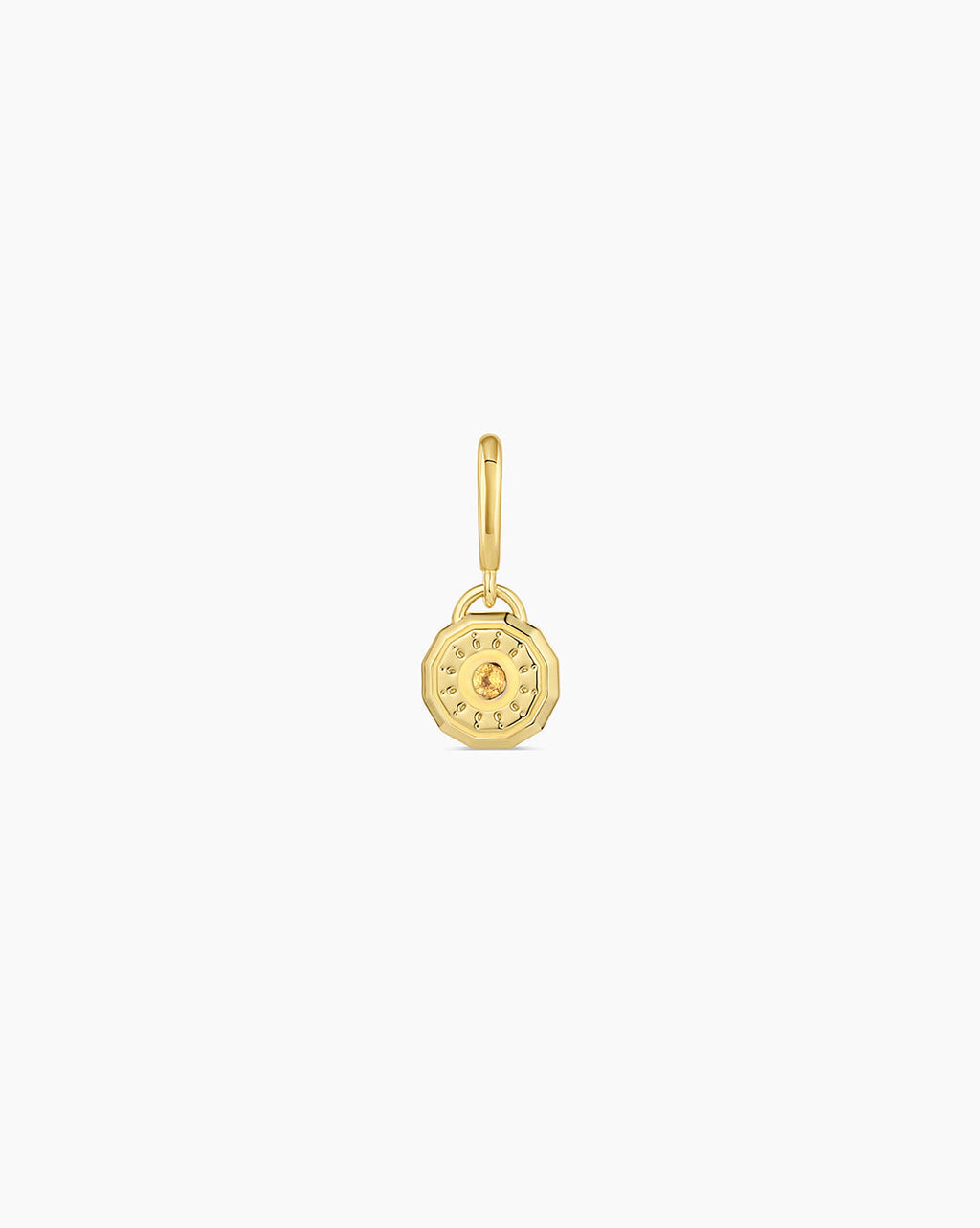 Birthstone Parker Charm || option::18K Gold Plated, Citrine - November