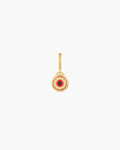 Birthstone Parker Charm || option::18K Gold Plated, Garnet - January