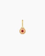 Birthstone Parker Charm || option::18K Gold Plated, Garnet - January