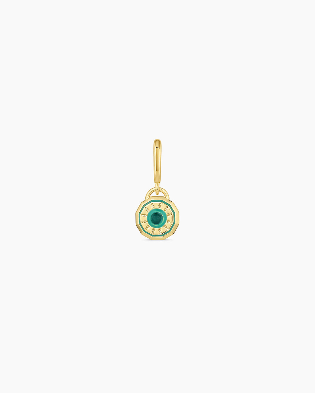 Birthstone Parker Charm || option::18K Gold Plated, Green Agate - May