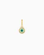 Birthstone Parker Charm || option::18K Gold Plated, Green Agate - May