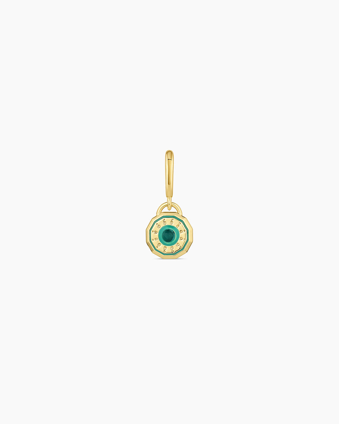 Birthstone Parker Charm || option::18K Gold Plated, Green Agate - May