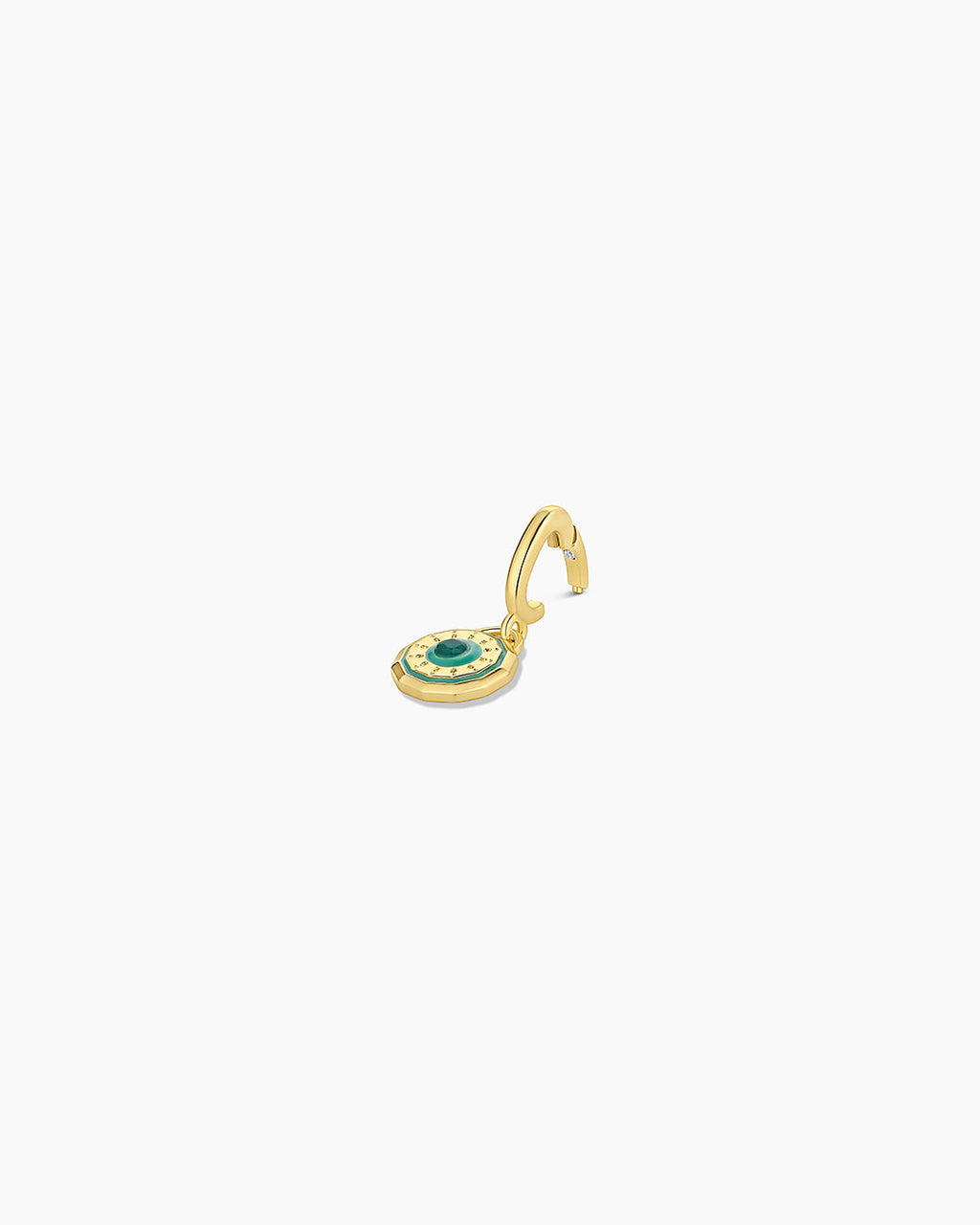 Birthstone Parker Charm || option::18K Gold Plated, Green Agate - May