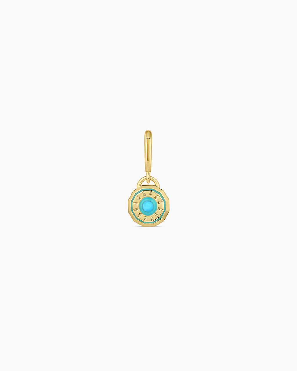 Birthstone Parker Charm || option::18K Gold Plated, Turquoise - December