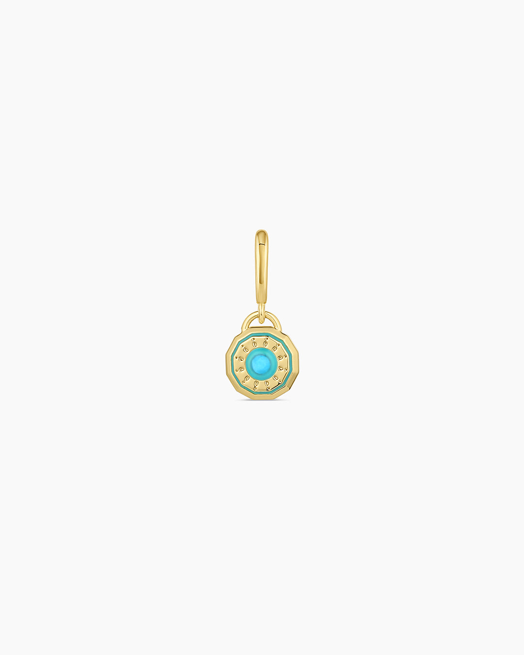 Birthstone Parker Charm || option::18K Gold Plated, Turquoise - December