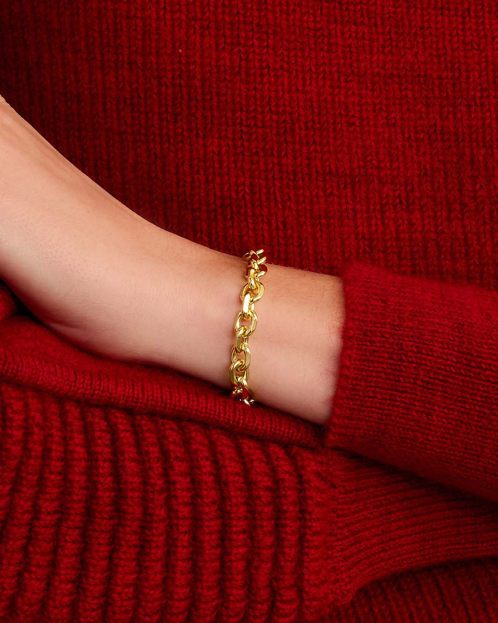 Asher Statement Bracelet || option::18K Gold Plated