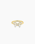 Fancy Bow Ring || option::18K Gold Plated