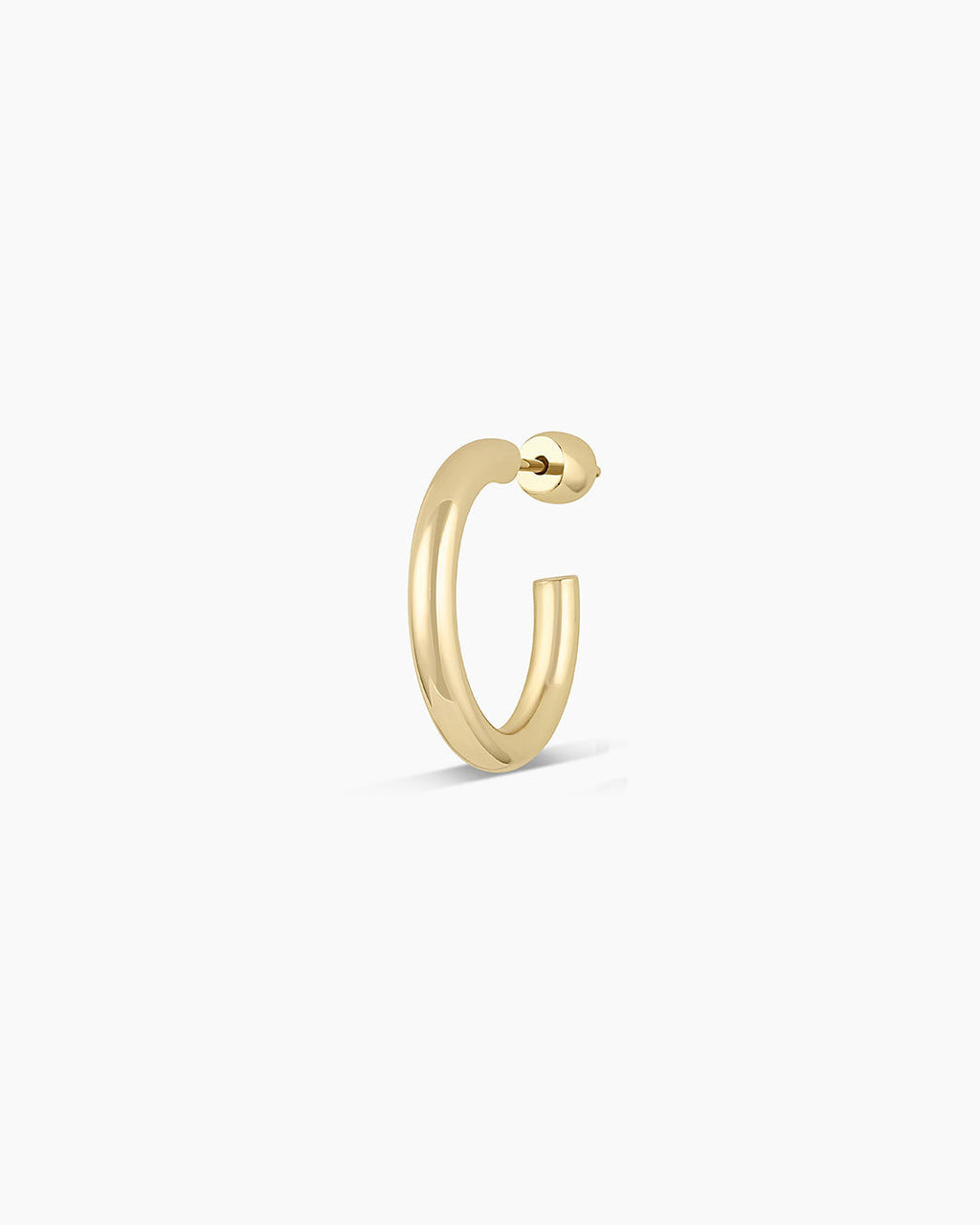 14K Gold Carter Hoops || option::14K Solid Gold, 20mm