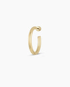 14K Gold Carter Hoops || option::14K Solid Gold, 25mm