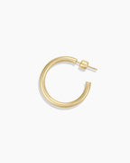 14K Gold Carter Hoops || option::14K Solid Gold, 25mm