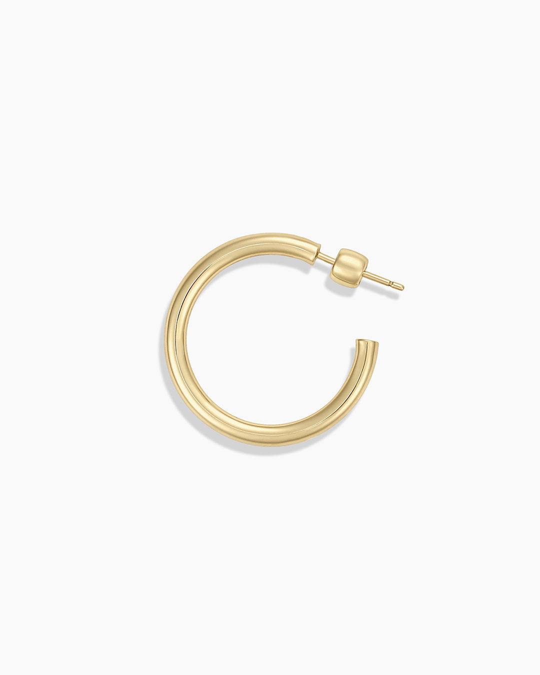 14K Gold Carter Hoops || option::14K Solid Gold, 25mm
