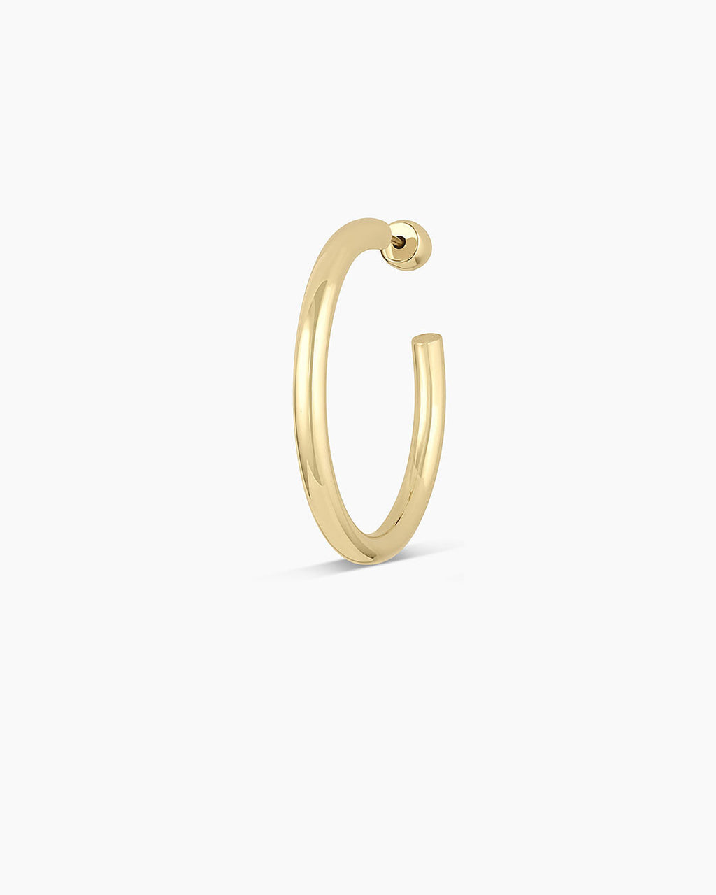 14K Gold Carter Hoops || option::14K Solid Gold, 30mm