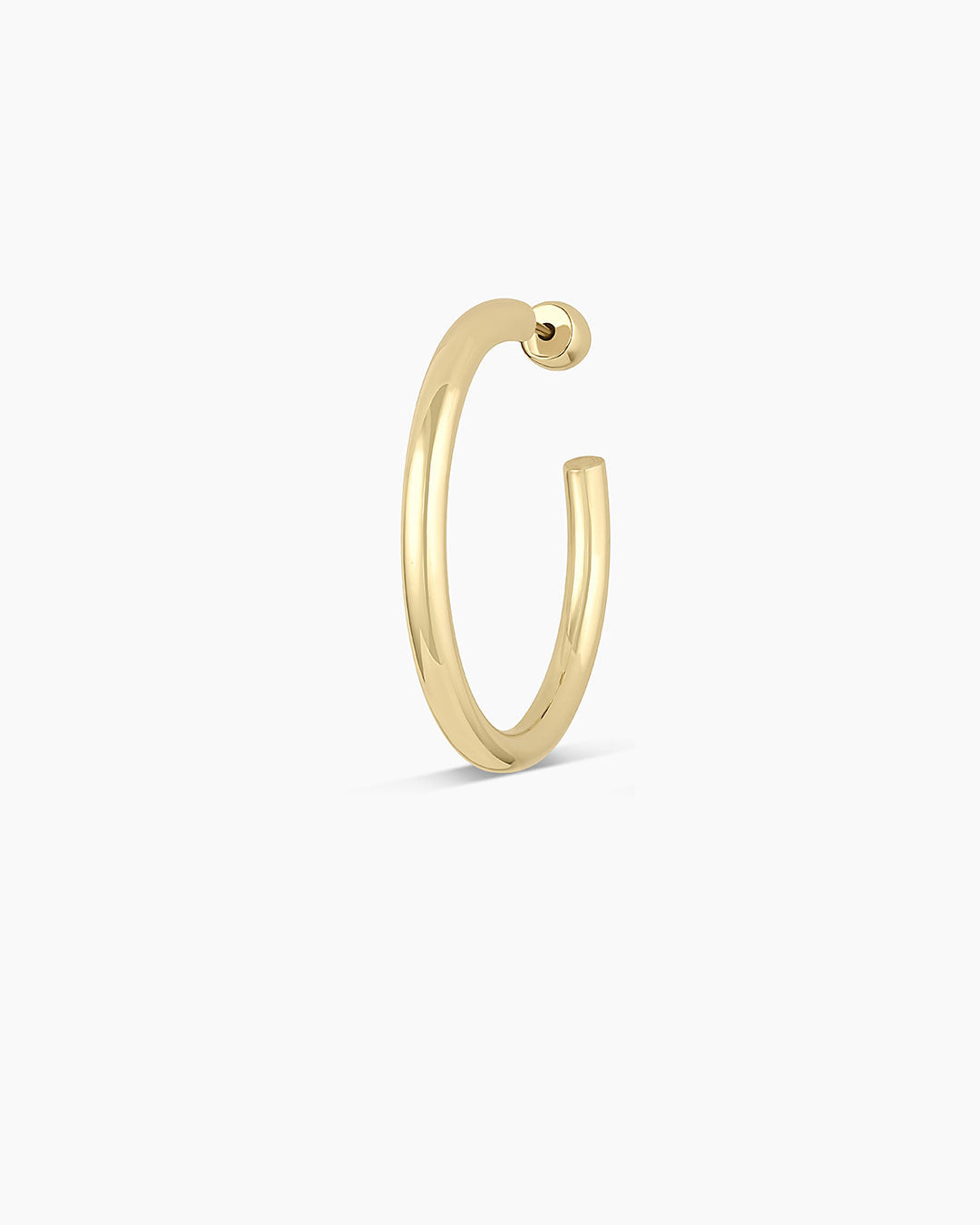 14K Gold Carter Hoops || option::14K Solid Gold, 30mm
