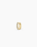 Diamond Double Down Huggies || option::14K Solid Gold, 9mm