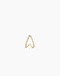 Diamond Pavé Split Huggies || option::14K Solid Gold