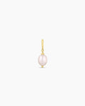 Pink Pearl Parker Charm || option::18K Gold Plated, Pink Freshwater Pearl