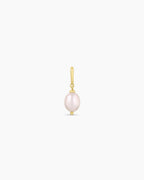 Pink Pearl Parker Charm || option::18K Gold Plated, Pink Freshwater Pearl