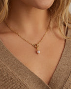 Pink Pearl Parker Charm || option::18K Gold Plated, Pink Freshwater Pearl