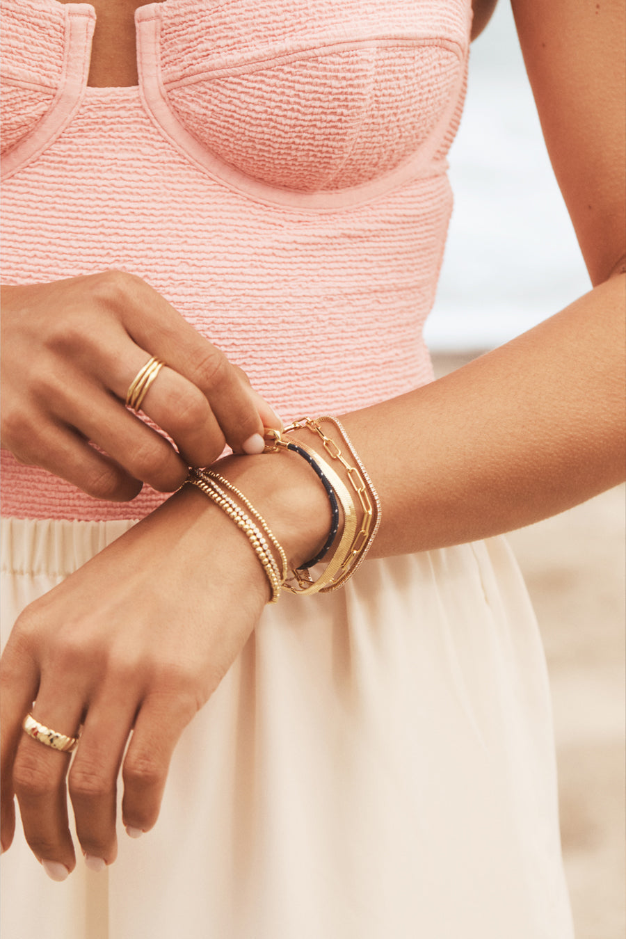 Jagger Ring Set || option::18K Gold Plated || set::jagger-ring-stl