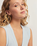 Elle Diamond Row Studs || option::14K Solid Gold