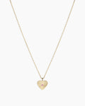 Pink Sapphire Vintage Heart Necklace || option::14K Solid Gold